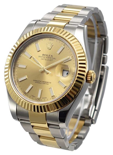 rolex datejust ii 41mm two tone champagne stick|rolex datejust 41 oyster.